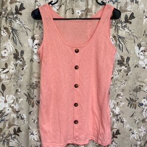Button front tank top